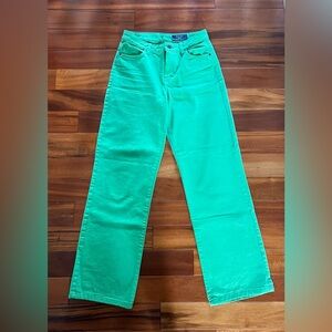 Straight / Wide Leg Green Jeans - Unique Pants
